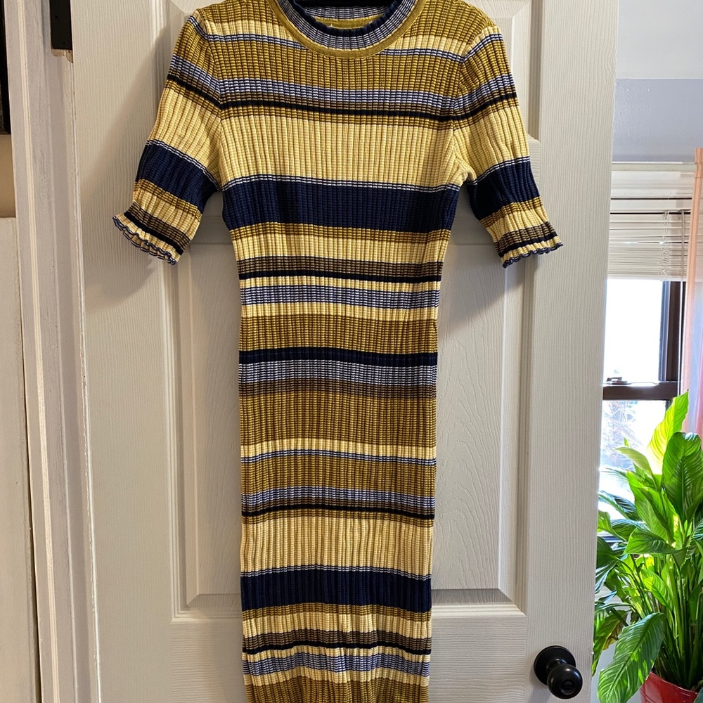 Striped sweater dress